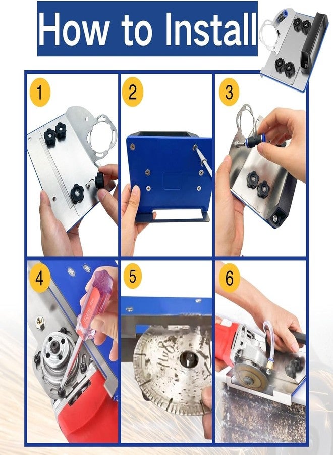 CATSON أداة كاتسون لشطف حواف البلاط بزاوية 45 درجة، حامل جلاخة زاوية لقطع البلاط بزاوية 45 درجة، قطع بلاط السيراميك والحجر والرخام والجرانيت والخشب، أداة جلاخة من سبائك الألومنيوم، أداة قطع البلاط المشطوف - Image 4